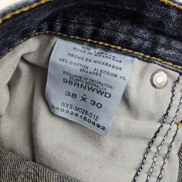 Men's Wrangler Boot Cut Relaxed Jeans 38 x 30 Dark Wash - Picture 3 of 8